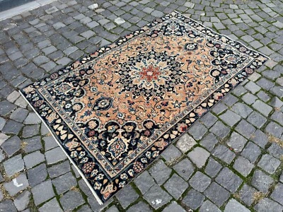 Tapete de área turco, tapete feito à mão, tapete de lã, tapete de destaque, decoração de casa 3,4 x 5,5 pés - Imagem 1 de 4