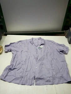 New Cubavera Purple 100% Linen Short Sleeve Button Down size 5XL Vacation - Picture 1 of 5