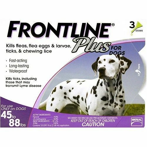NOVA CAIXA DE FRONTLINE PLUS PARA CÃES 45 - 88 LBS 3 DOSES FRETE GRÁTIS - Imagem 1 de 1