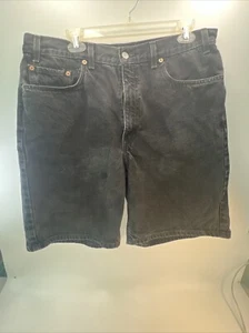 Vintage Levi’s 550 Jean Shorts Men’s 34 Black Faded Grunge Baggy 90s Y2K Casual - Bild 1 von 12