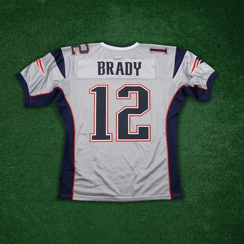 Tom Brady Reebok New England Patriots Authentic On-Field EQT Alt Silver Jersey Cover