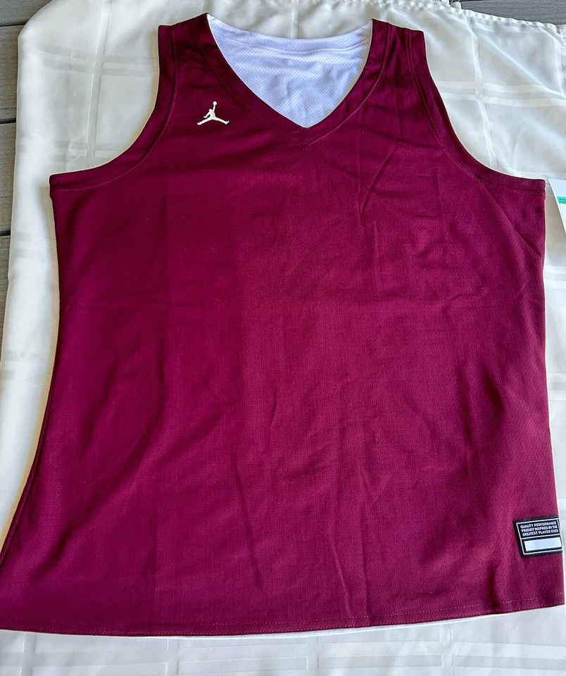 Nike Jordan Reversible Jersey Women's XL Maroon & White Basketball AT0536-670