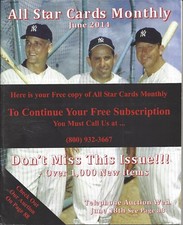 Roger Maris Yogi Berra Mickey Mantle on Coover All Star Cards Monthly June, 2014