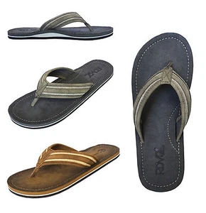New MEN's Beach Sandals RDVOL Vintage Outdoor Flip Flop --"DESERT" - Picture 1 of 5