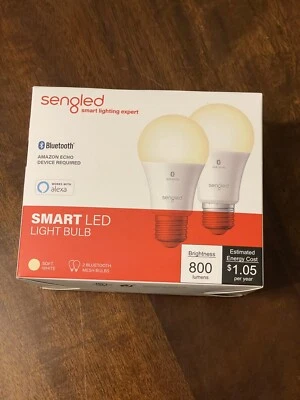 Sengled Bluetooth Smart Bulbs 60W Equivalent, 800 Lumens, 2700K - 2 Pack - Image 1 of 4
