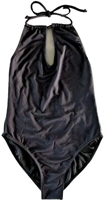 Damen Neckholder Badeanzug 36 38 Schwarz Pushup Bademode Rückenfrei Einteiler - Bild 1 von 4