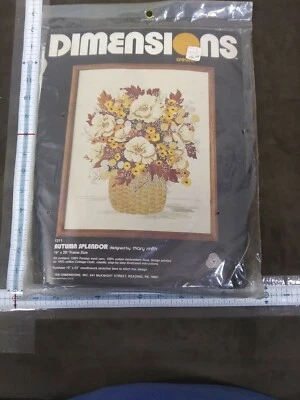  RARE  Needlepoint kit pure wool Mary smith Dimensions Sealed autumn splendor - Image 1 of 4