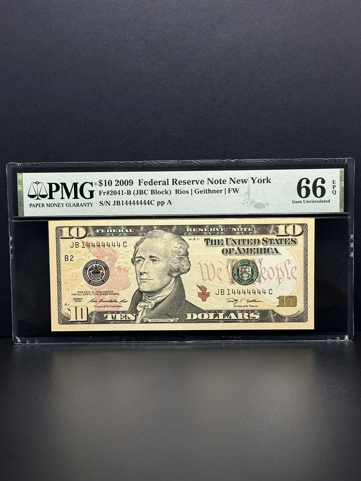 2009-$10 DOLLARS BILLS NEAR SOLID Very Nice Piece For Your Collection  - Image 1 of 2