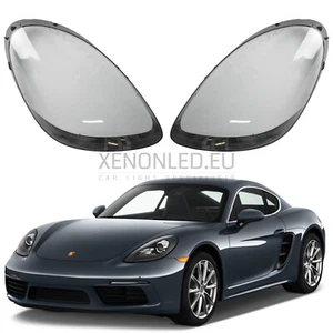 Boxster 718 Headlights Lens Cover Pair (L+R) to:For Porshce Boxster 2016 +Manual - Picture 1 of 4