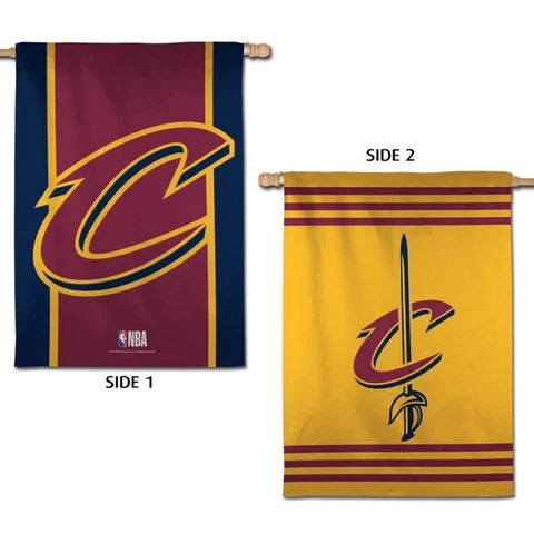 CLEVELAND CAVALIERS DOUBLE SIDED VERTICAL HOUSE FLAG 28"X40" NBA LICENSED Cover