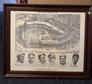 Vintage Forbes Field Pittsburgh Pirates HOF Print CLEMENTE WAGNER & MORE Framed - Picture 1 of 5