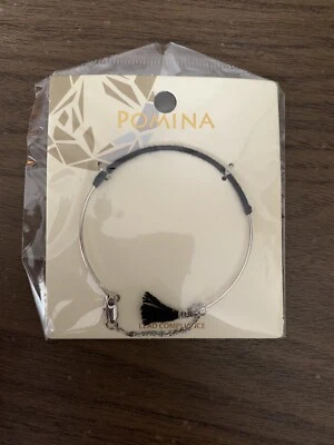 Pomina Bracelet Silver with Black Tassel — 第 1/3 张图片