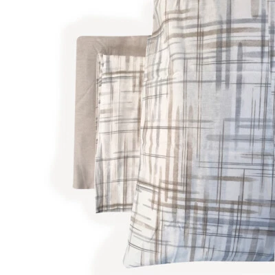 Lenzuola in flanella completo HAPPIDEA Tambo naturale - Immagine 1 di 2