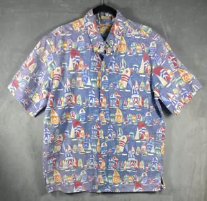 Reyn Spooner 2006 Hawaiian Shirt L Sailboat 50th Anniversary Reverse Print - Picture 1 of 5
