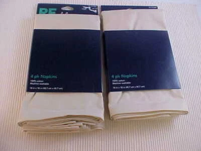 Servilletas de tela color crudo 8 total 18” x 18” 100 % algodón marca rediseñadas nuevas Foto 1 de 4