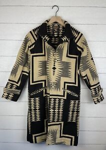 PENDLETON PORTLAND COLLECTION Women's Aztec Tribal Wool Coat Size XS Made In USA