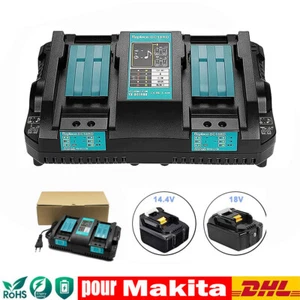 Chargeur 2- ports 14,4V 18V 4A pour Makita Batterie BL1850B BL1415 DC18RC DC18RD - Foto 1 di 12
