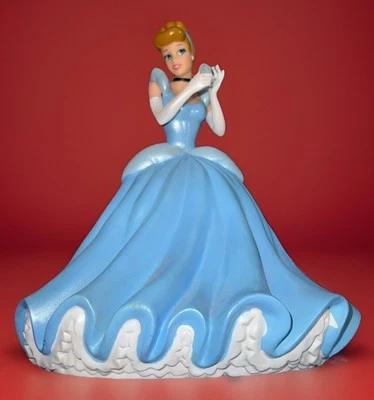 Walt Disney 10.5” Princess Cinderella Coin Piggy Bank With Plug/stoppet - Image 1 of 4
