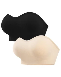 ANGOOL Strapless Bras for Women Push Up Wirefree Non-Slip Tube Top Invisible ... - Picture 1 of 7