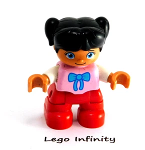 LEGO Duplo Niña Minifigura Rosa Top con Arco Mi Primer Niño de Ciudad de Granja (10617) - Imagen 1 de 3