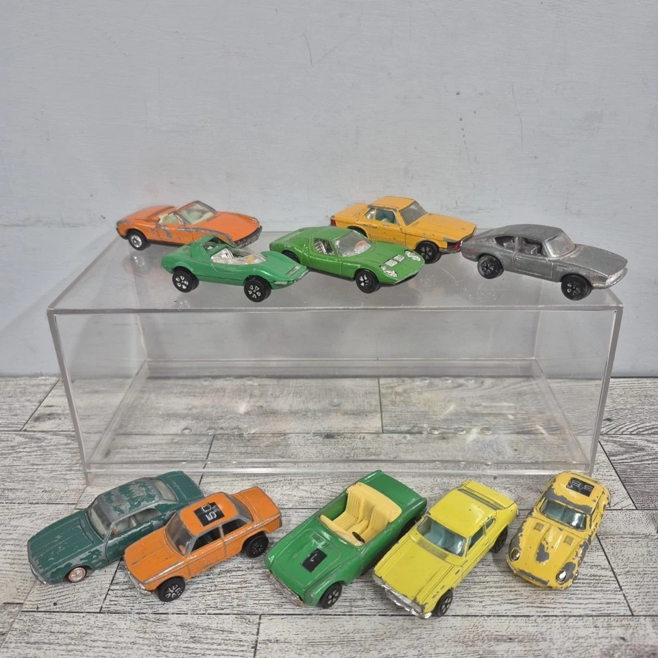 Lot of 10 Vintage Playart Cars Lambo Porsche Alfa Romeo Mercedes Jaguar Fiat - Image 1 of 4