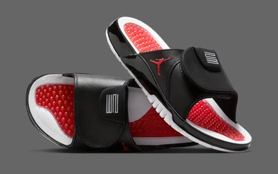 JORDAN HYDRO XI RETRO HOMBRE TOBOGÁN CRIADO NEGRO/BLANCO-GIMNASIO ROJO FN2452 006 Foto 1 de 4