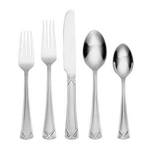 20-teiliges Evansville mattiertes Silberbesteck Besteck Set Service für 4 Metall - Bild 1 von 5