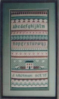 Antique Band Sampler Cross Stitch Needlepoint 5x11 on 14 Canvas JBW Designs 1987 - Image 1 of 4
