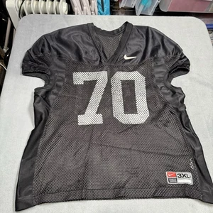 Nike Team Football Practice Jersey Black #70 Size 3XL Mesh Padded Shoulders - Picture 1 of 9
