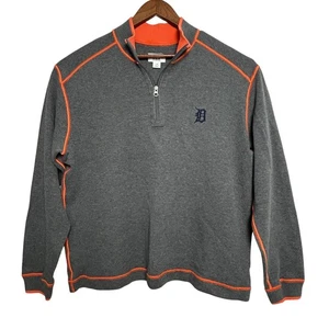 Cutter & Buck Detroit Tigers 1/4 Zip Pullover Long Sleeve Sweater Sweatshirt - Picture 1 of 7