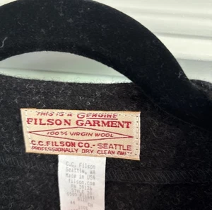  Filson Mackinaw Wool Cruiser Weste Taschen USA Style 20 Grau Herren Größe 44 - Bild 1 von 3