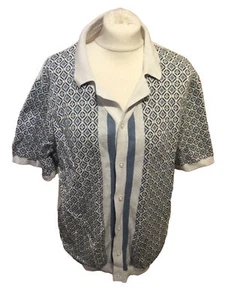 Mens Cotton PRIMARK Short Sleeve Cardigan U.K. XL 44-47”Ch. T7204 - Picture 1 of 5