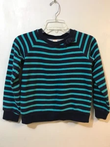 Gymboree Sweater Girls Large Blue Striped Soft Crewneck Pullover  - Picture 1 of 6