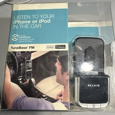 Belkin TuneBase FM iPhone 支架 充电器 播放器 汽车 自动 兼容 — 第 1/4 张图片