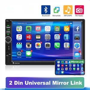 2Din Car Radio 7" HD Autoradio Multimedia Player Car Stereo Bluetooth USB - Picture 1 of 16