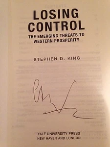 Losing Control, Signed By Stephen D. King.( Economics),1st Edition. - Picture 1 of 1