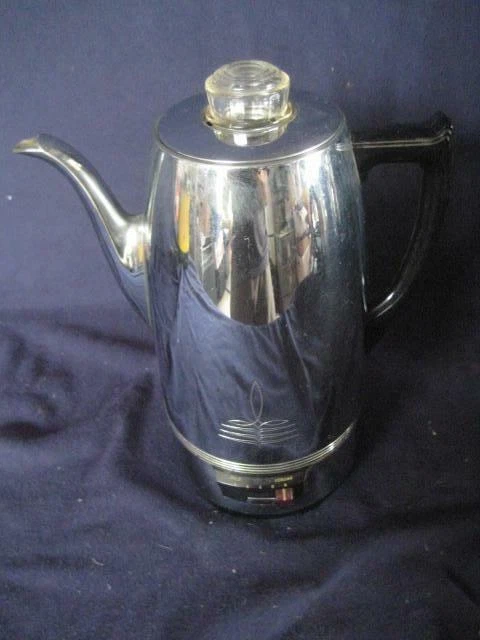 Cafetera percoladora de 8 tazas con tapa de vidrio universal de colección rara ee. uu. Foto 1 de 1