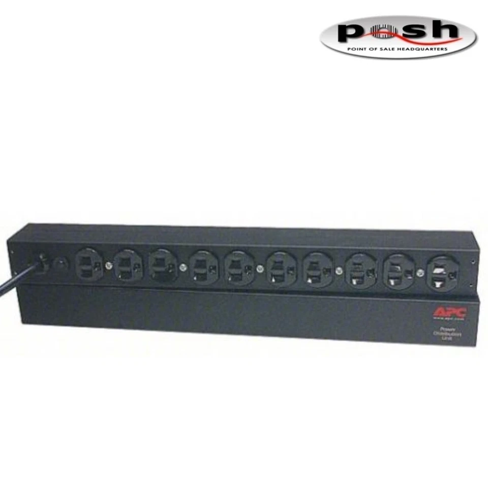 NEW - APC AP9562 Rack PDU, Basic, 1U, 15A, 120V, (10) 5-15 Outlets - Image 1 of 1