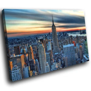 SC149 Bunte New York City Landschaft Leinwand Wandkunst große Bilddrucke - Bild 1 von 6