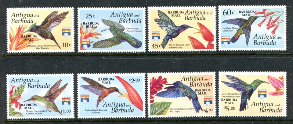 Barbuda 1353-1360, MNH, 1993, Genova, birds 8v. SCV-$55.00 x44604 - Image 1 of 1