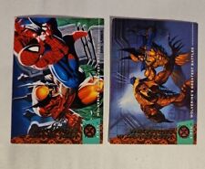Lot of 2 1994 Ultra X-Men Wolverine VS Sabretooth & Spider-Man. NM Cond.