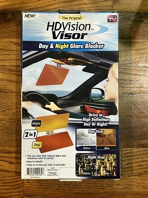 高清视觉遮阳板日夜眩光阻断器翻转屏蔽块 UV 全新 全新带盒 — 第 1/2 张图片