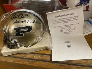DREW BREES AUTOGRAPHED SIGNED PURDUE UNIVERSITY MINI HELMET BECKETT SAINTS - Picture 1 of 10