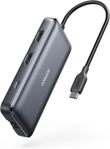 Anker PowerExpand 8-in-1 USB-C Adapter Media Hub Dual 4K HDMI 100W 2 USB 3.0 - Bild 1 von 8