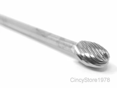 SE51S Forma Ovalada 1/4" Carburo Burr Herramienta Troqueladora Broca 1/8" NUEVO Foto 1 de 4