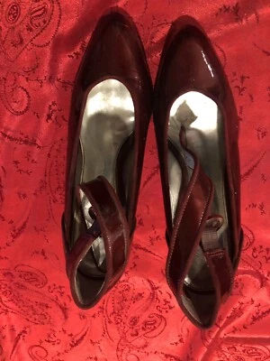 Naturalizer шикарный бордовый лакированная кожа платформе насос женщин Sz 8,5 M - Изображение 1 из 4