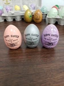 1996 Purple , Pink. Rare Grey Happy Easter Easter Egg Bill And Hillary Clinton - Picture 1 of 6