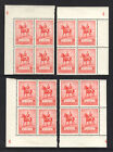 M2077 Australia 1935 SG156 - 1935 Silver Jubilee. 2d scarlet. PLATE (4) blocks