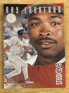 1996 Donruss Leaf Studio Ray Lankford￼ ￼Baseball Card #112 Cardinals OF VG