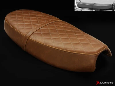 LUIMOTO VINTAGE FLAT TOP SEAT COVERS FOR TRIUMPH BONNEVILLE 2000-2015 - Image 1 of 3